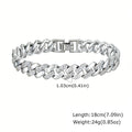 Stackable Chunky Chain Bracelet – 14K Gold Plated with Cubic Zirconia