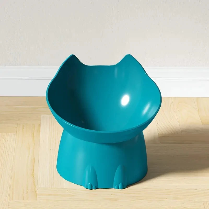 Elevated Cat Bowl – Anti-Slip Raised Pet Feeding Bowl with Tilted Design
