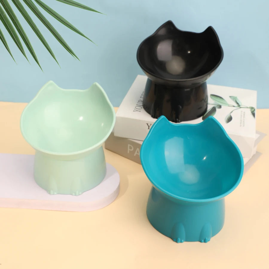 Elevated Cat Bowl – Anti-Slip Raised Pet Feeding Bowl with Tilted Design