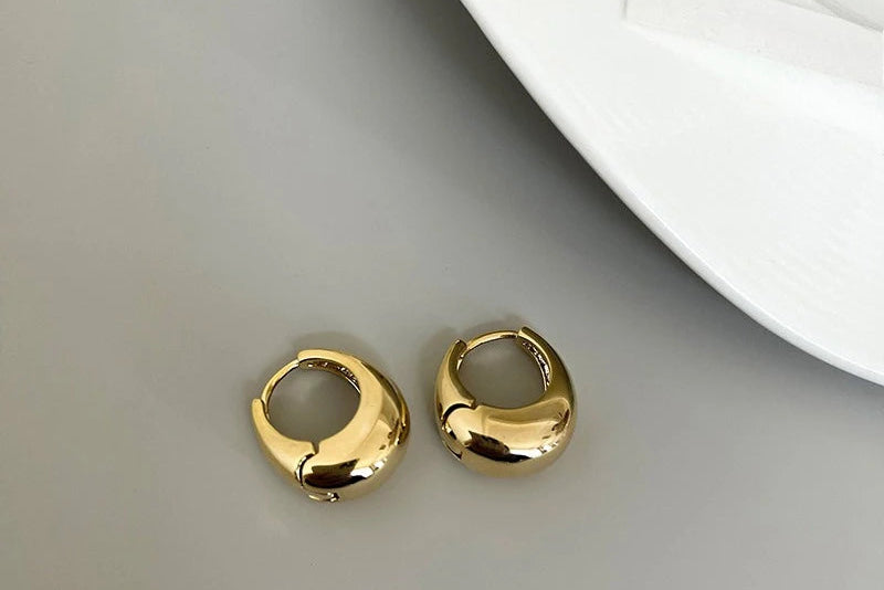 Gold Chunky Hoop Earrings for women