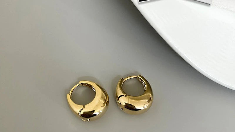 Gold Chunky Hoop Earrings for women