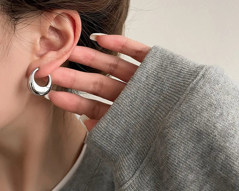 Gold Chunky Hoop Earrings for women