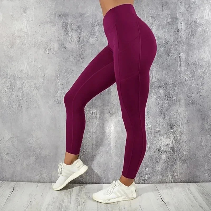 Women's High Waist Yoga Leggings with Phone Pocket – Stretch Workout Pants