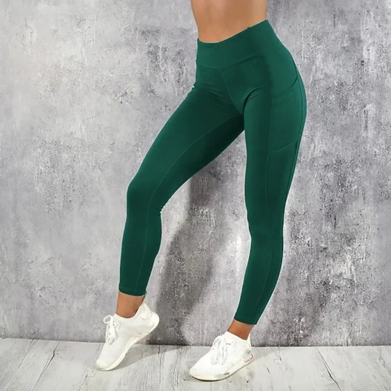 Women's High Waist Yoga Leggings with Phone Pocket – Stretch Workout Pants