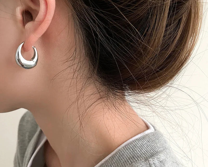 Gold Chunky Hoop Earrings for women